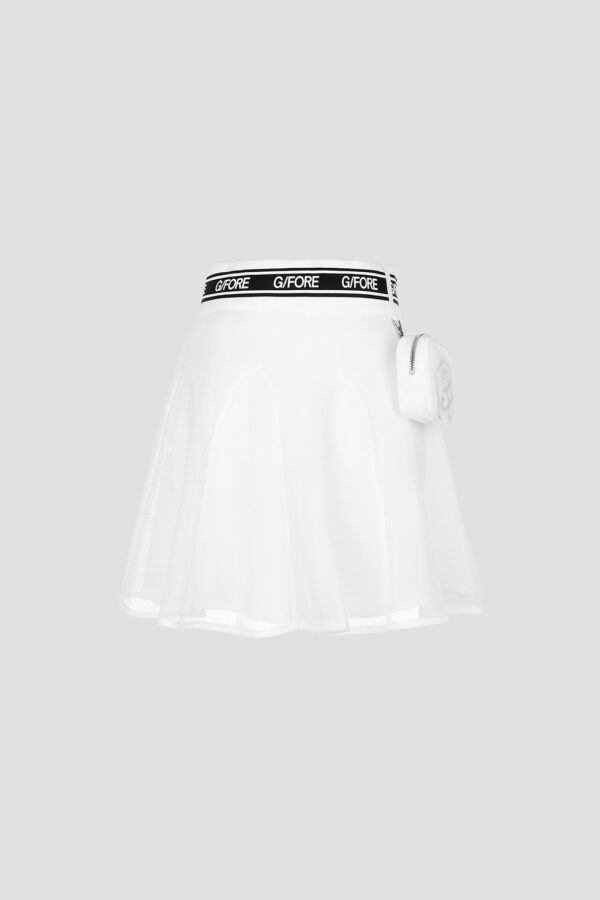 Flared Mesh Skirt G/Fore White Skirt Pleated Tennis Skirt