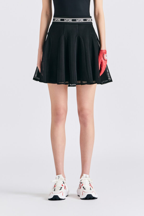 Flared Mesh Skirt G/Fore Black Pleated SKirt Tennis Skirt
