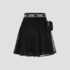 Flared Mesh Skirt G/Fore Black Pleated SKirt Tennis Skirt