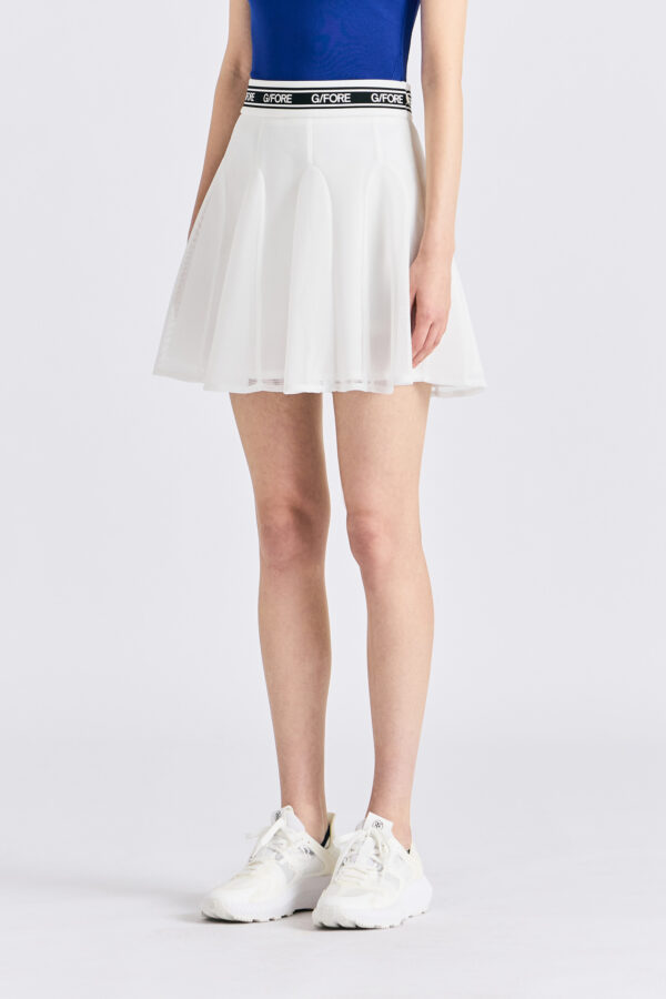 Flared Mesh Skirt G/Fore White Skirt Pleated Tennis Skirt