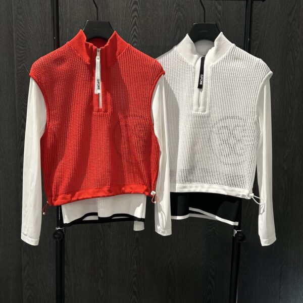 GF0110 COOL TOUCH HYBRID HALF-ZIP SWEATER(WOMEN)