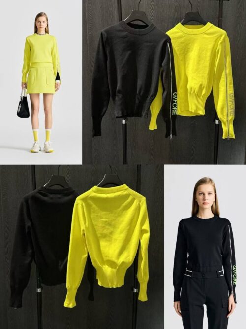 G41002 Zipper-Detailed Sweater Women