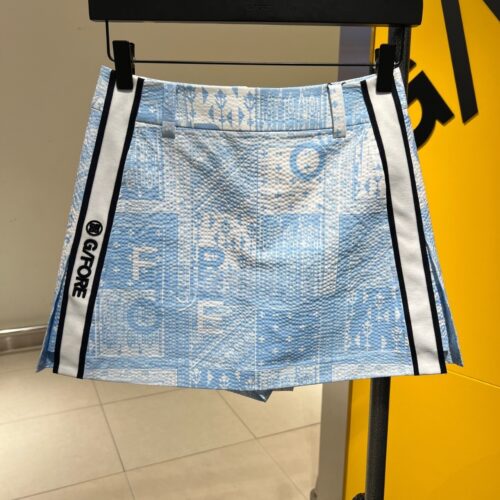 G8236 Pattern Seersucker Skirt Woman