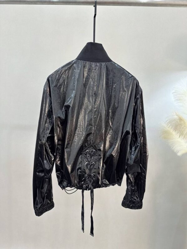G41005 Metal Glossy Full-Zip Jacket Women