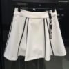 GF0129 LINE COLOUR CONTRAST FLARED SKIRT(WOMEN)