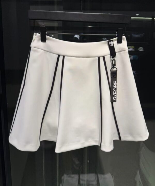 GF0129 LINE COLOUR CONTRAST FLARED SKIRT(WOMEN)