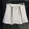 GF0129 LINE COLOUR CONTRAST FLARED SKIRT(WOMEN)