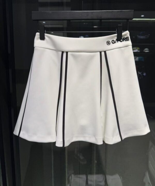GF0129 LINE COLOUR CONTRAST FLARED SKIRT(WOMEN)