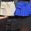G40116 PLEATED WRAP SKORT(WOMEN)